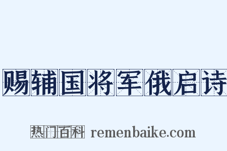 赐辅国将军俄启诗是什么意思的图片